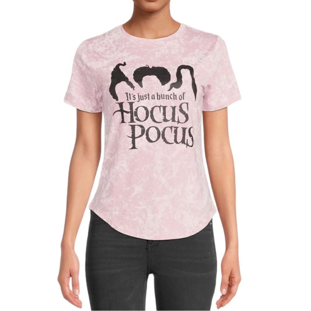 Hocus Pocus Juniors Short Sleeve T-Shirt Disney Pink Large 11-13 EUC